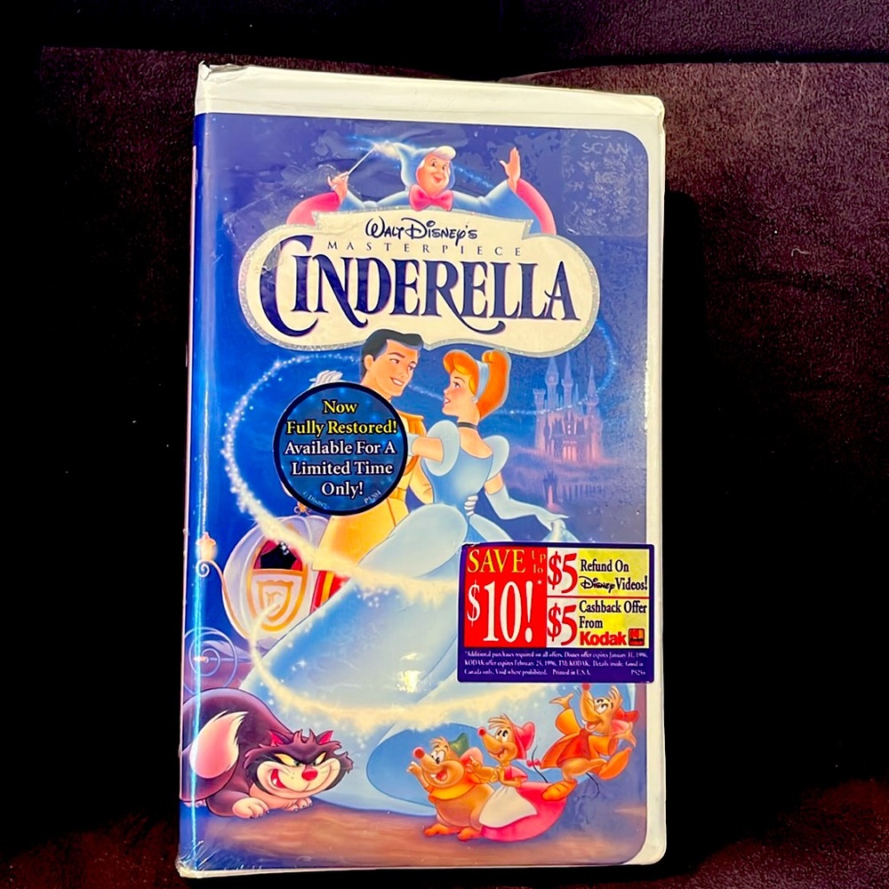 Vintage CINDERELLA UNOPENED VHS WALT DISNEY MASTERPIECE COLLECTION